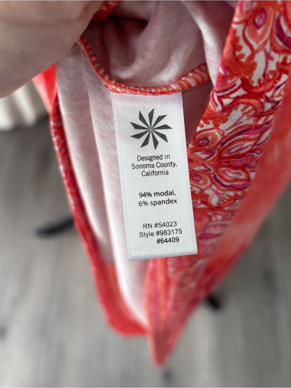 Athleta Coral Pink Patterned Tank cooling Dress - Picture 4 of 9